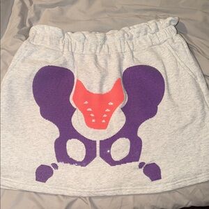 QUEEN OF SPARKLES Halloween Skull Gray Skort with Purple and Pink!